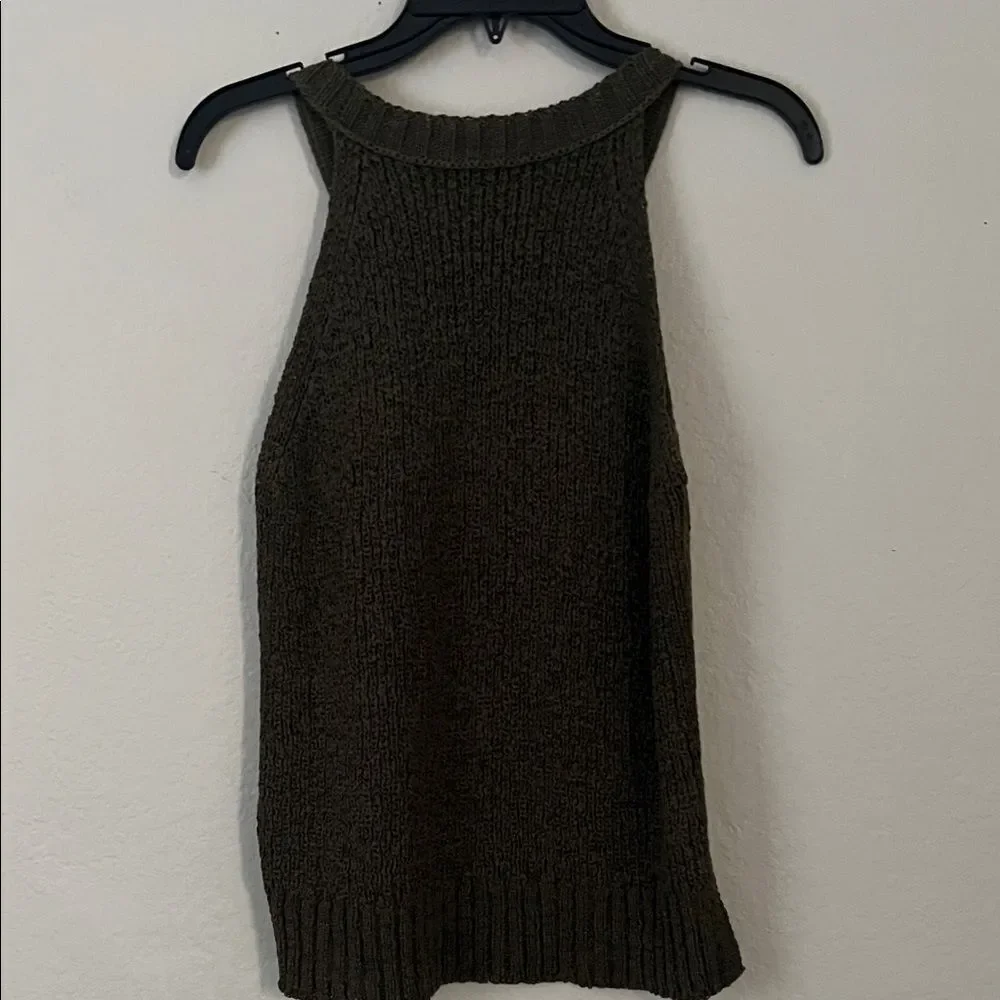 NWOT J. Crew Dark Green Knit tank in size XS